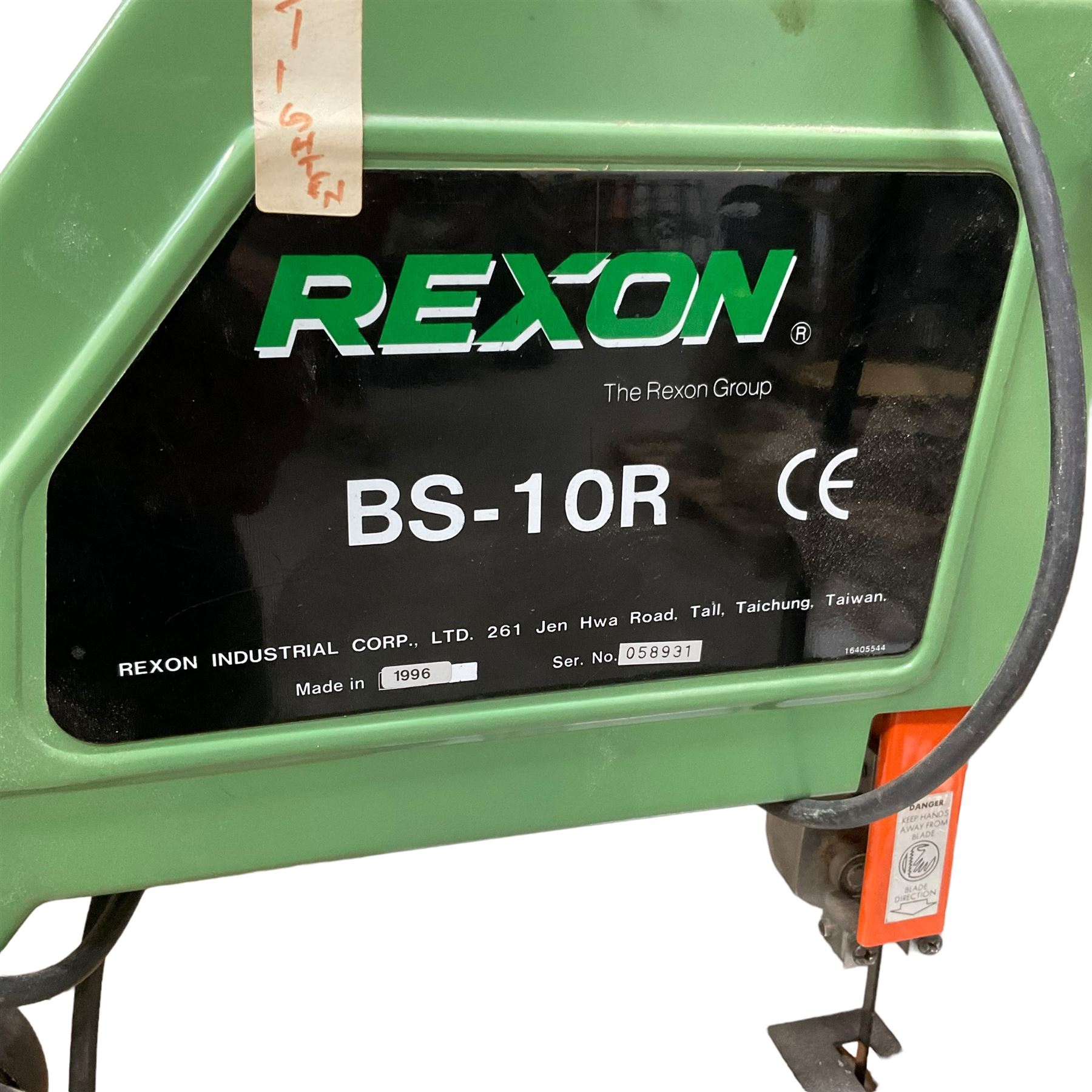 Rexon BS-10R bandsaw, sander  - THIS LOT IS TO BE COLLECTED BY APPOINTMENT FROM DUGGLEBY STORAGE, GREAT HILL, EASTFIELD, SCARBOROUGH, YO11 3TX