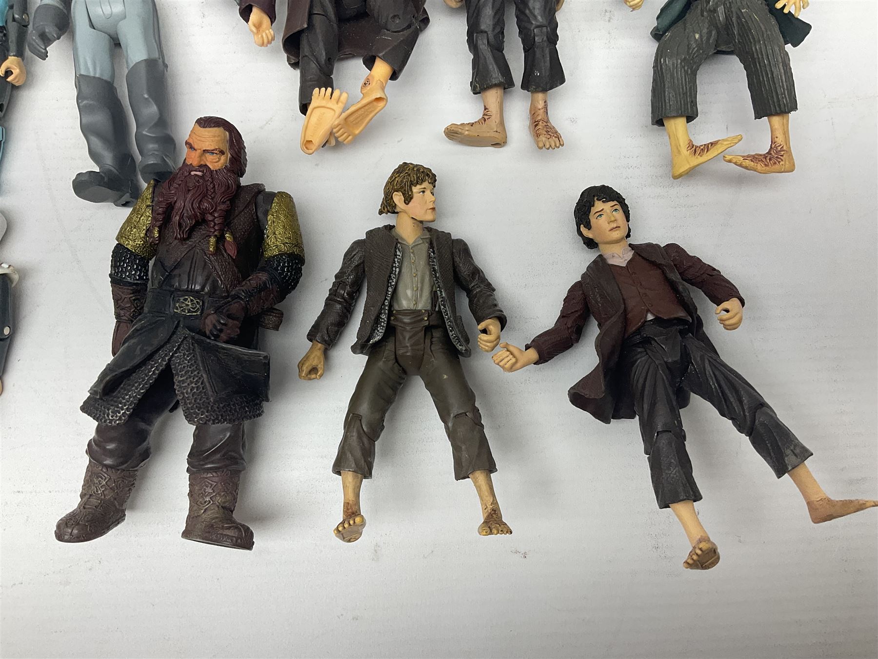Collection of 80s-00s collectable figures from Lord of the Rings, Masters of the Universe, Thunderbirds etc