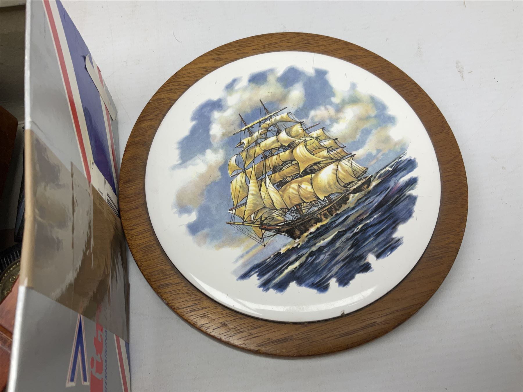 Silver plated jewellery box with foliate decoration and domed hinged lid, further silver plate and other metalware,
Icon of Mary and baby Jesus on wood, quantity of craved treen, rug etc