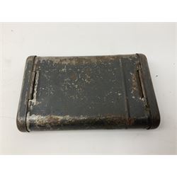 WW2 German - Lufft made compass marked ' Original Bezard ' with heliograph signalling mirror to interior; and a K98 rifle cleaning kit in original tin (2)