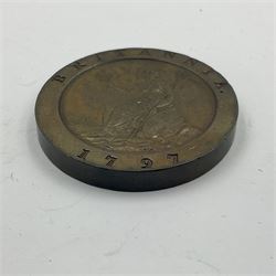 George III 1797 cartwheel twopence coin