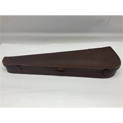 Saxony violin c1890 with 35.5cm two-piece maple back and ribs and spruce top L59cm overall; in carrying case