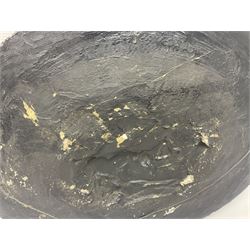 Justin Mathieu; oval high relief plaque depicting a battle scene, within frame H36cm