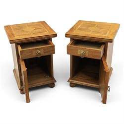 Barker & Stonehouse - pair of 'Flagstone' bedside cabinets, single drawer above a cabinet