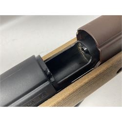 Springfield Armory M1A .22 cal. air rifle with under-lever action and wooden stock; serial no.6300, L116cm overall; in original cardboard box  NB: AGE RESTRICTIONS APPLY TO THE PURCHASE OF AIR WEAPONS.