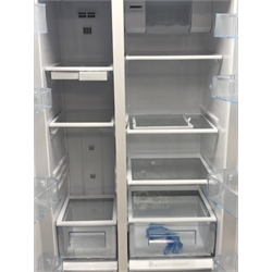  Daewoo FRAX22B3B American style fridge freezer, W92cm, H178cm, D69cm (This item is PAT tested - 5 day warranty from date of sale)  