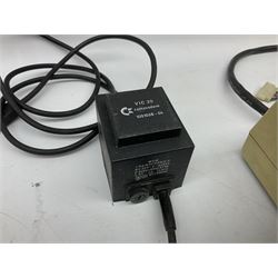 Commodore Vic 20 colour computer with power supply together with Commodore Datassette and Super Lander VIC 1907 game cassette