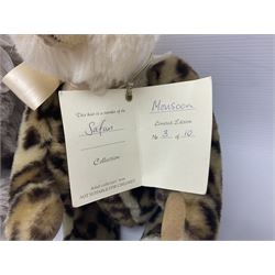 The Cotswold Bear Company - three limited edition teddy bears comprising ‘Lucas’ no. 1/1 H37cm and ‘Stonehenge’ no. 2/15 H39cm, both from the Back to the Wild Cub collection; and ‘Monsoon’ no. 3/10 H34cm from the Safari collection; all with original labels and purchase receipts (3) 
