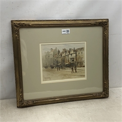 F A C (19th/20th century): 'Whitechapel E.C' London, watercolour signed with initials and titled 17cm x 21cm