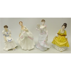  Three Royal Doulton figures, Jean, Carol & Caroline and a Coalport Femme Fatales figure Lillie Langtry (4)  