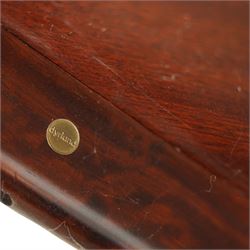 Dyrlund - contemporary Santos rosewood coffee table, floating design, square top of elegant design with clean lines and chamfered square legs 

Note: Dyrlund is a Danish furniture manufacturer known for its high-quality, handcrafted pieces, particularly in the mid-century modern style. Founded in 1960 by Frits Hjerte Dyrlund in Rude, Denmark, the company has remained a family business, now run by the second and third generations. Dyrlund specializes in both home and executive office furniture, focusing on practicality, solid construction, and classic design