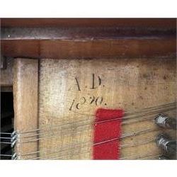 Early 19th century Grand Piano by John Broadwood & Son, London serial No 7695, 1820.
Early straight strung Regency Grand Piano, part re-furbished and re-strung, soundboard with some small cracks, bridges good, action and damping responsive but requirering adjustment in places, English grand action with a six octave keyboard, with 73 keys C1-C7, with Ivory naturals and ebony sharps, Lyre with sustain and una-chorda pedals, satinwood case with ebony inlay and crossbanding, adjustable open lattice music desk, raised on four turned legs with castors. In 1818 two years before this piano was manufactured, a similar piano of this design was presented to Beethoven by Thomas Broadwood.

 You can find and listen to examples of Alan Cuckston playing this particular Broadwood Grand in the links below:

Piano Sonata in F Sharp Minor Op.49 - 'Sonate Mélancolique' by Ignaz Moscheles
Piano Sonata in E Flat Major Op.1 No.1 by John Field


Given the intricate nature of these historic instruments, specialist support will be available if required, to assist successful buyers with safe removal and onward handling. Price upon application.


This item has been registered for sale under section 10 of the APHA Ivory Act Reference LD2EPXNB