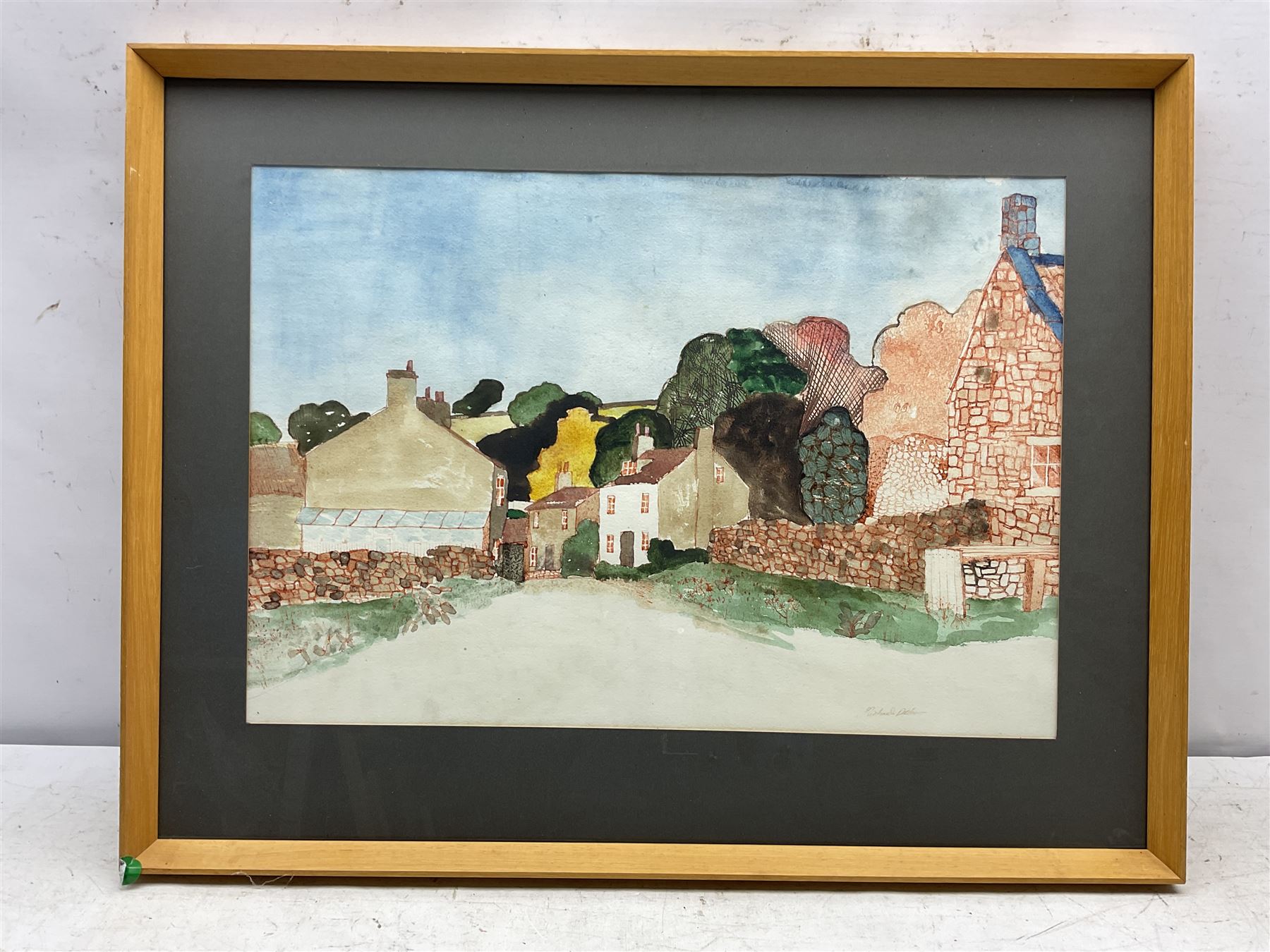 Michael Atkin (Contemporary): Yorkshire Village Street, watercolour signed 37cm x 54cm