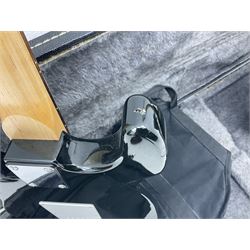 Fender style sunburst electric guitar with manuscript mark 'Zenta Stratocaster 1963' L97cm; in hard carrying case; another similar unmarked sunburst electric guitar; in gig bag; and Fender Frontman Amplifier, serial no.M473406 (3)