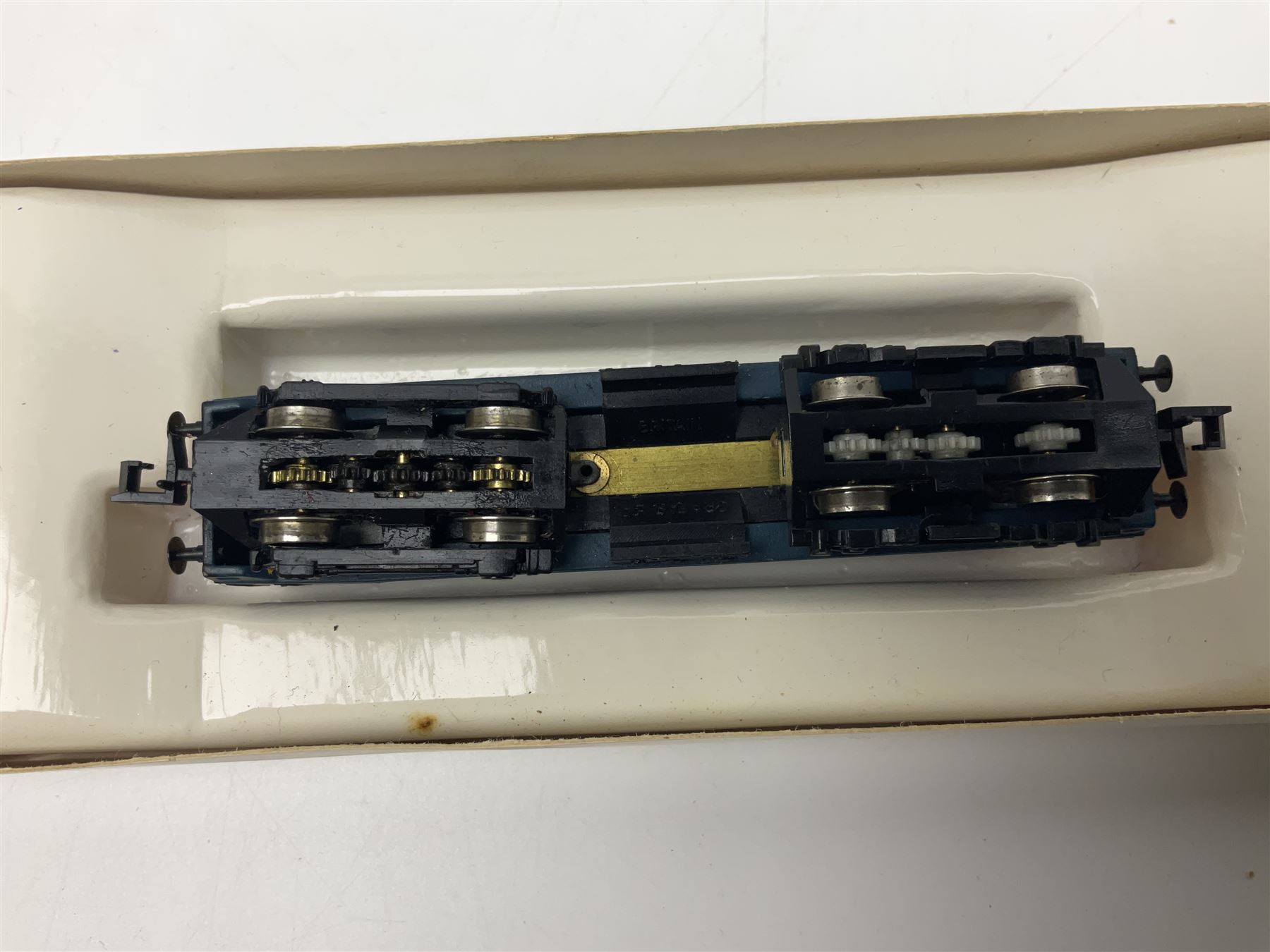 Graham Farish 'N' gauge -No.8125 HST Inter-City 125 set BR Blue Livery; No.8205 Inter-City Class 20 Diesel locomotive No.20142; both boxed; 0-6-0 Diesel Shunter No.D4019; and Bachmann open goods wagon; both unboxed (4)