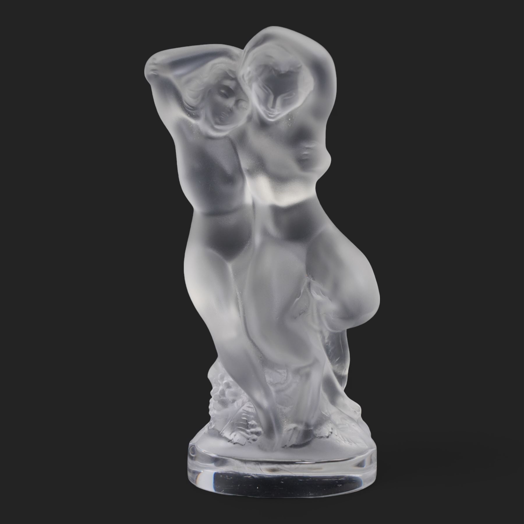 Lalique crystal figure 'Le Faune', signed Lalique France, H14cm 