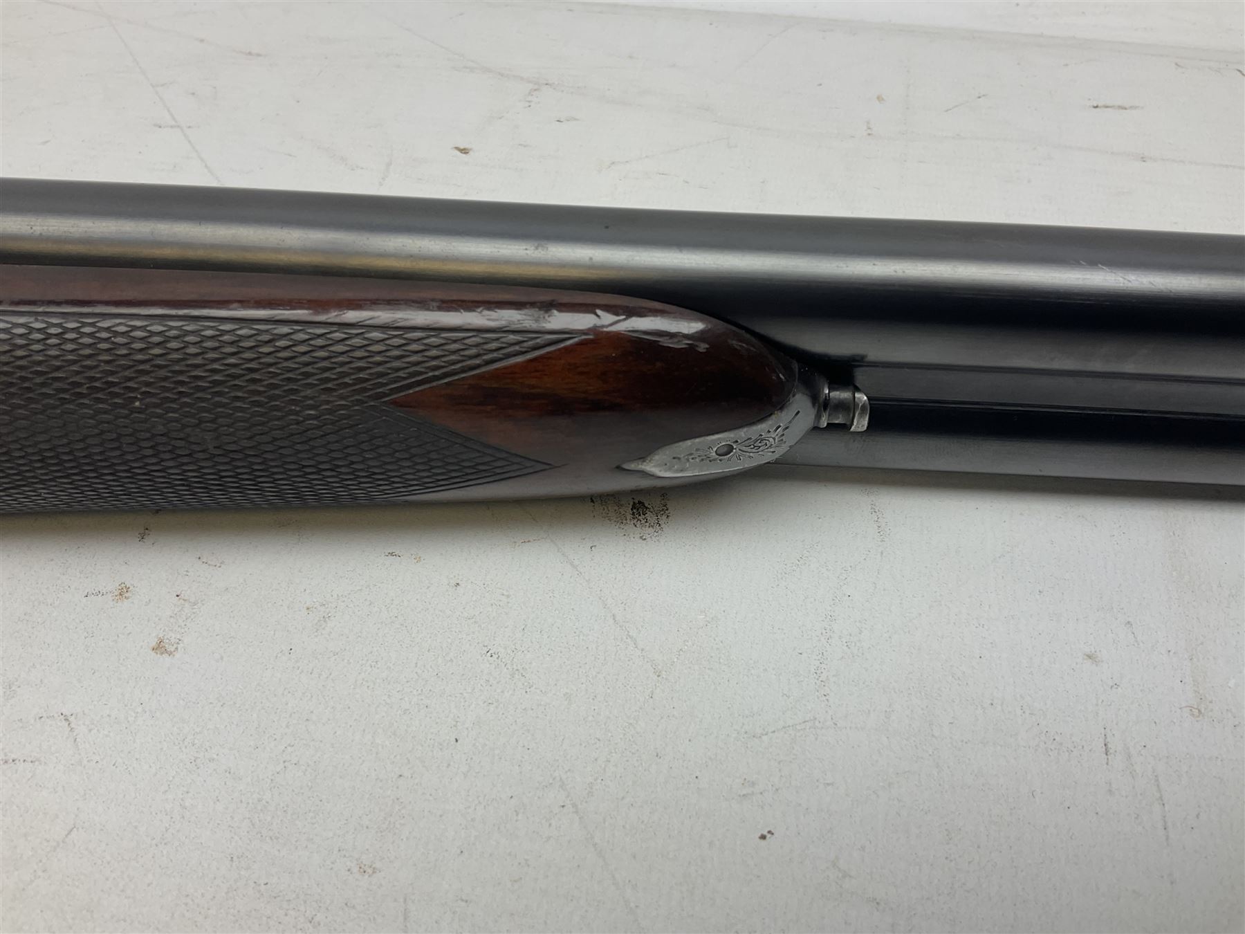 Spanish AYA 12-bore double barrel side-by-side boxlock ejector sporting gun, with 66cm barrels and top safety, walnut stock with chequered grip and fore-end, serial no.157943 L111cm SHOTGUN CERTIFICATE REQUIRED