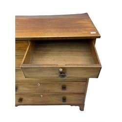19th century mahogany chest, fitted with two short and four long graduating drawers
