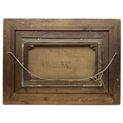 William Mellor (British 1851-1931): 'Langdale Pikes from Elterwater - Westmoreland', oil on canvas signed, titled verso 30cm x 50cm