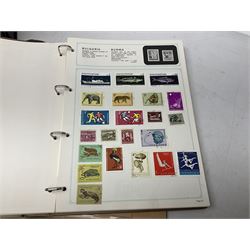 Stamps including first day covers relating to Diana Princess of Wales, small number of coin covers, Mercury 'Silk' covers, other first day covers many with printed address and special postmarks, Australia, Barbados, British Honduras, Germany, Jamaica and other World stamps, housed in albums, folders and loose, in one box