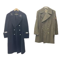 French Gendarmerie greatcoat, bears label for 'Maitre-Tailleur F.M. Barronnier 52 Chaumont 13 Rue Ferrer'; and French greatcoat (Indochine Period Vietnam 1947/1953)