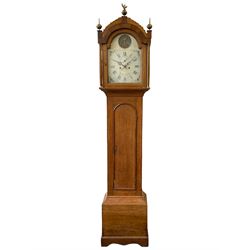 William Gostling of Diss  (Norfolk)-  Late 18th century 8-day oak longcase clock c1780-90,...