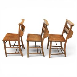 Country pine draw leaf table, bench seat and six chapel chairs, the top of plank construction, with two frieze drawers, additional leaves extending to 320cm, with bench seat and six elm chapel seats