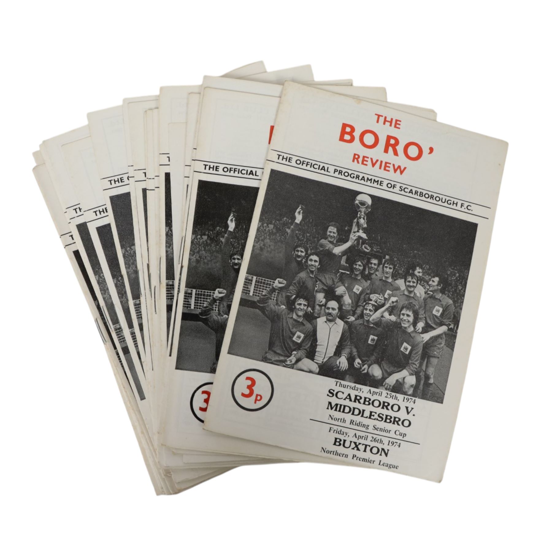 Comprehensive collection of 1970s Scarborough FC football programmes