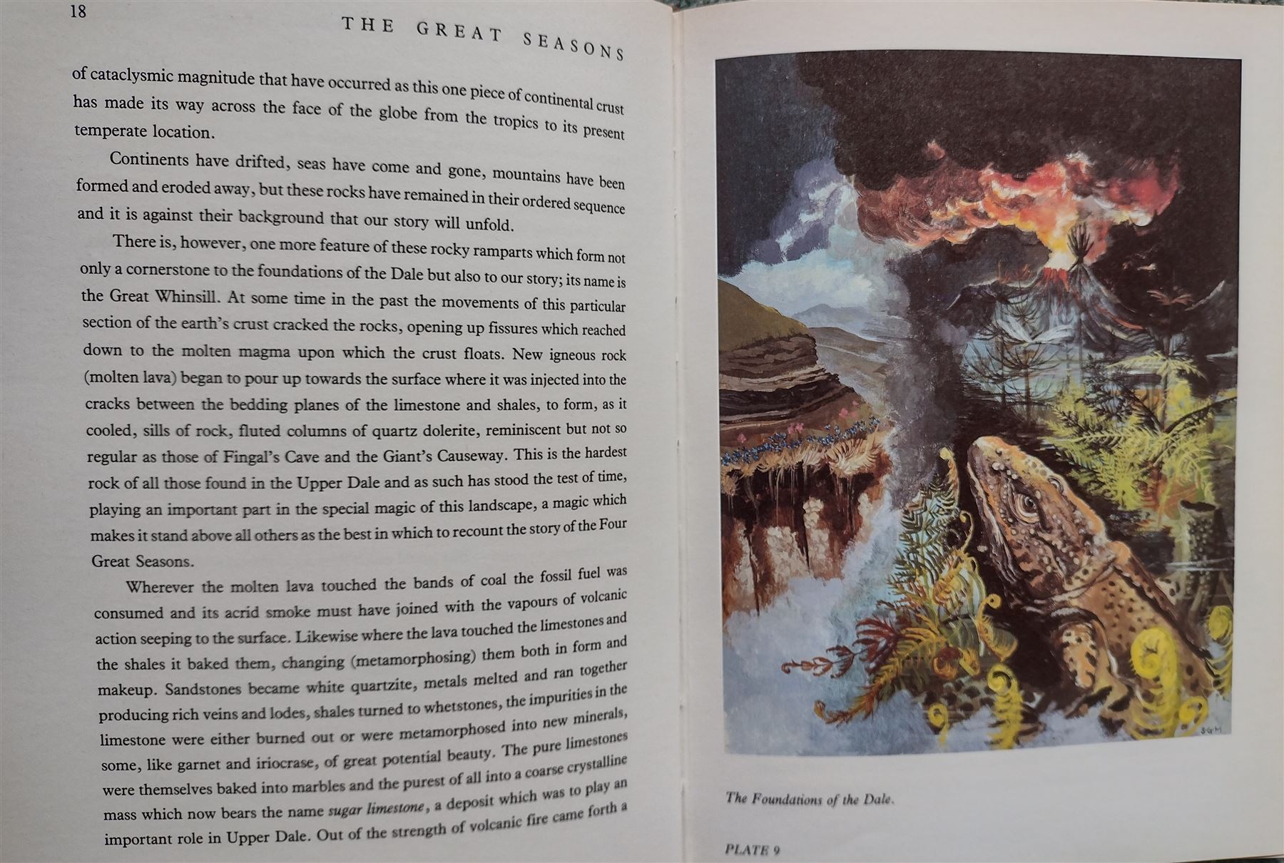 Sheila Gertrude Mackie (Northern British 1928-2010): Sumatran Rhinoceroses in the Plains and Alligator in Volcanic Landscape, pair oils on board signed with initials max 51cm x 38cm (2)
Notes: these pictures are originals from the illustrations used in 'The Great Seasons’ by David Bellamy