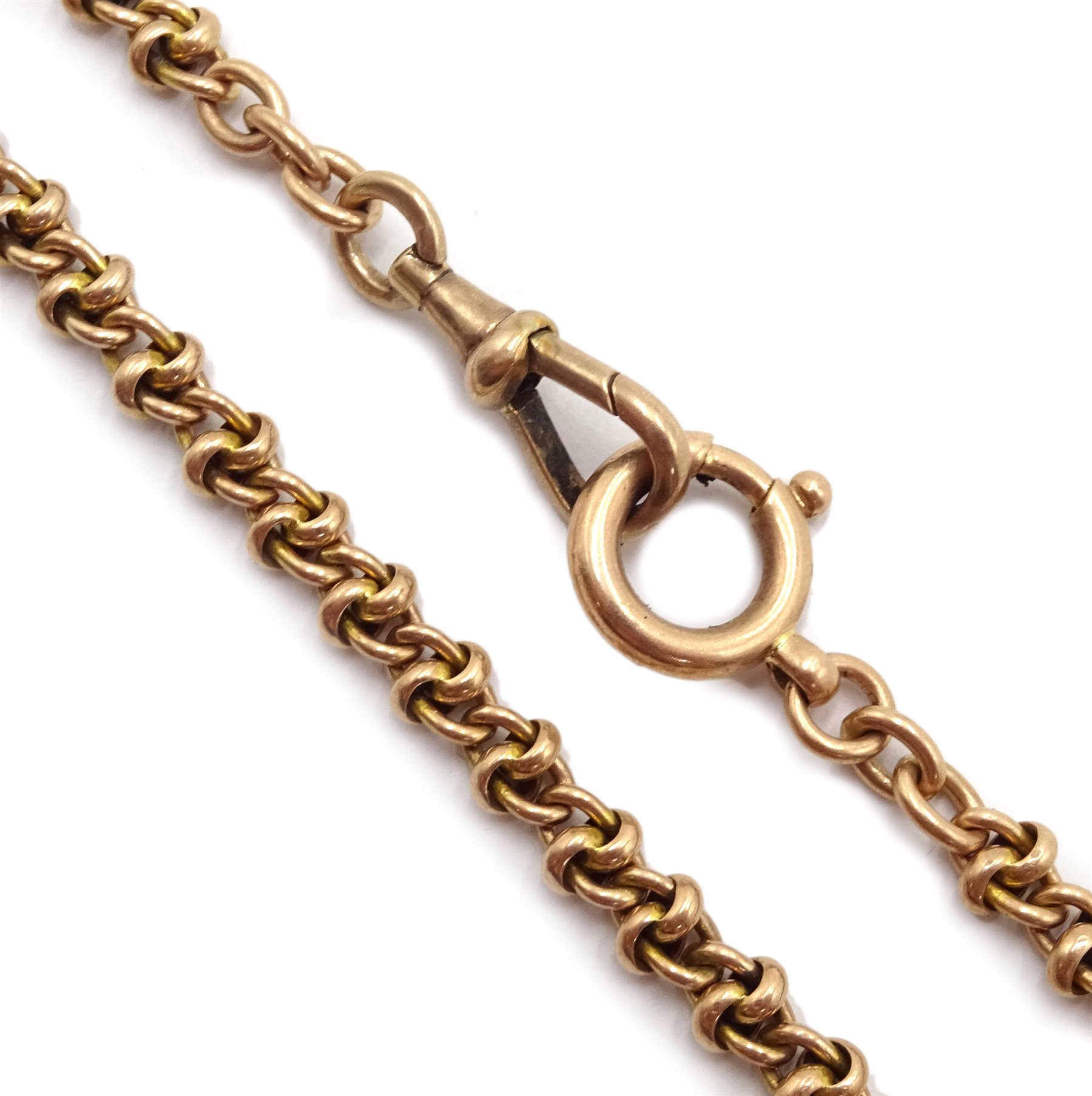 15ct gold fancy link chain, with an 8ct gold clip stamped 333, approx