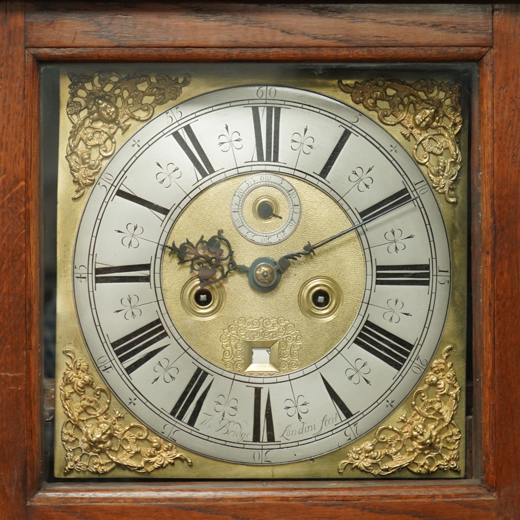 Thomas Bridge of London-late 17th-century oak cased longcase clock ...