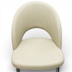 Next Home - Four 'Dwell' grey black comida dining chairs, black tapering metal legs