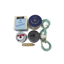  Hardy Bros. 'The Viscount 150'  33/4in Salmon fly reel in blue and grey zipped pouch with original box & spare spool, (4)  