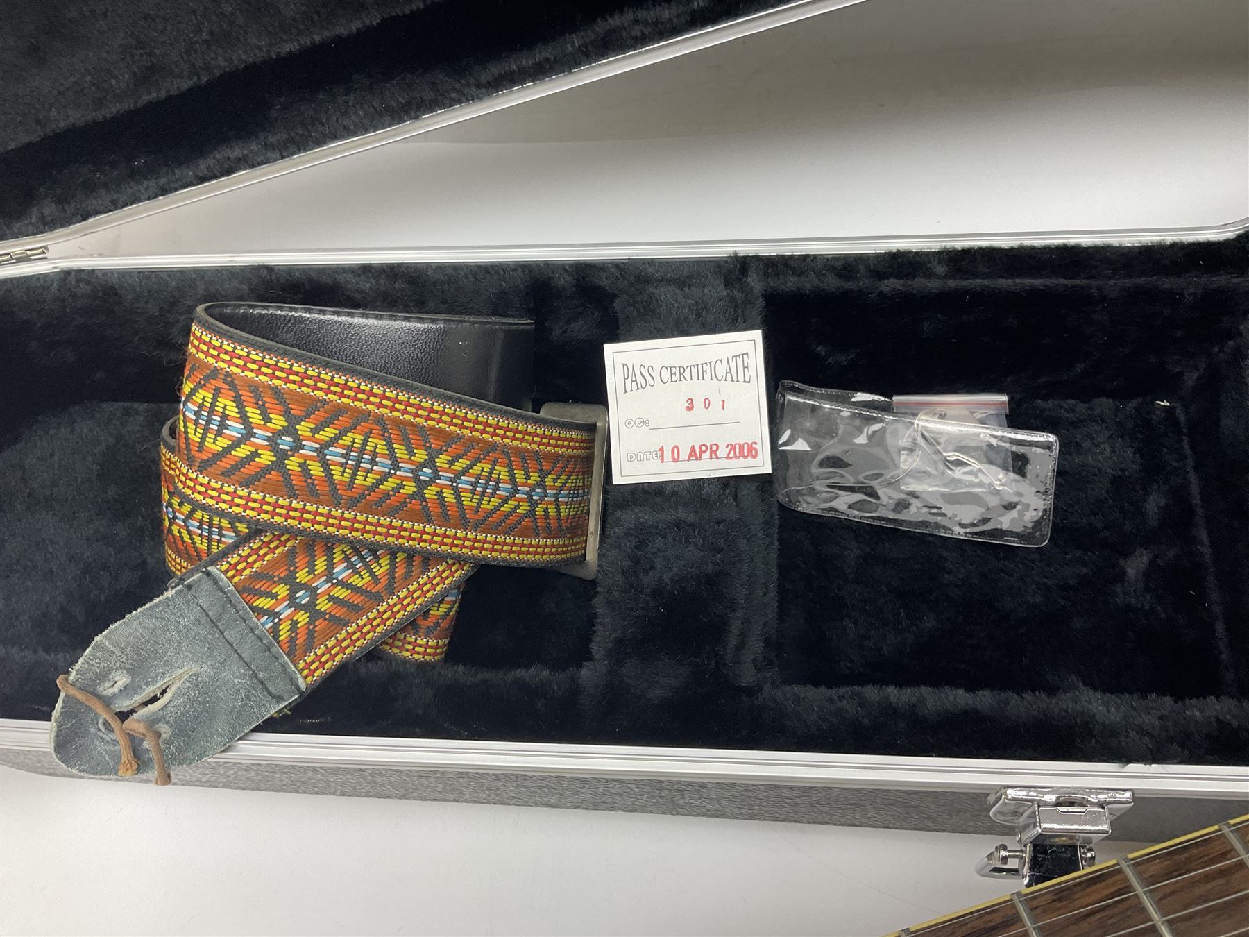 Gretsch Electromatic semi-acoustic guitar model G5129 in black and red with Bigsby tremolo, serial no.KS05063904; L105cm; in fitted hard carrying case