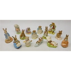  Fourteen Royal Albert Beatrix Potter figures, in original boxes  