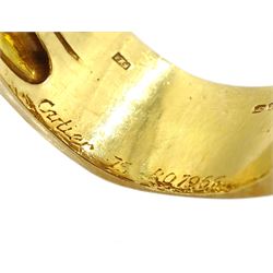 Cartier 18ct gold 'Bamboo' ring, Sheffield 1992, boxed