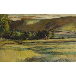 Duncan Grant (British - Bloomsbury Group 1885-1978): 'Landscape near Firle' East Sussex', ...