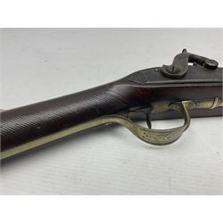 Early 19th century 20-bore flintlock converted to percussion fowling piece by Fisher, the 96.5cm(38