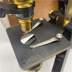 Two R & J Beck microscopes, no 22512 and no 25117, both in original wooden boxes 