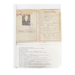 WWII Third Reich ephemera, including Army passes, provisional foreigner's passports, reports etc 