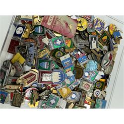 Collection of enamel badges and similar, predominantly Russian examples