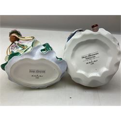 Five Danbury Mint Princess figures by Lena Liu, comprising Harp Princess, Plum Blossom Princess, Chrysanthemum Princess, Rose Princess and Iris Princess, one with certificate, all with marks beneath