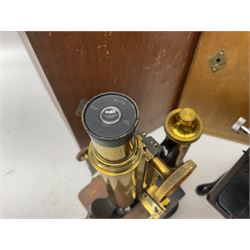 Three W. Watson & Sons microscopes, comprising Kima no 58173, Low power binocular no 98846 and High power binocular no 103144, all boxed 