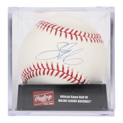Signed Mike Piazza Rawlings baseball, contained within an acrylic display box, with Field of Dreams hologram and certificate of authenticity