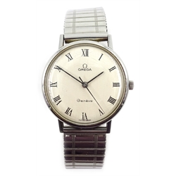 Steel Omega Genève Ref. 131.018 vintage wristwatch, circa 1968 - Black  Bough | Ludlow