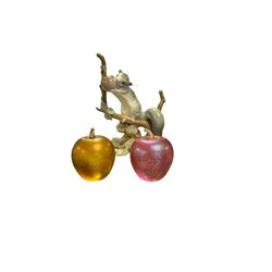 Two Glassform apples, together with Lladro figures, Poole charger and other ceramics 