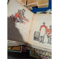 Fifteen late 19th/early 20th century children's picture books, comprising eleven published by Raphael Tuck & Sons, titles including Pleasant Hours Painting book, Boo-Boo the Barrage Balloon, The Timber Toes, At the Sound of the Drum, Coronation Procession Panorama, Horace and the BBC, Dolly's Dressmaker, Puppy Dogs ABC, Pets at the Farm, Mr Punch and His Tricks and Mixed Pickles Prepared, and four published by Ernest Nister, titles including Dicky Bird Land, The Sugar Plum House That Jack Built, The Noah's Ark and A Day at the Seaside
