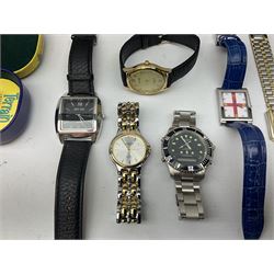 Collection of wristwatches including Curtis Liberty, eight Claude Valentini, Jeep, Limit, Avia, Philip Persio and Sekonda (27)
