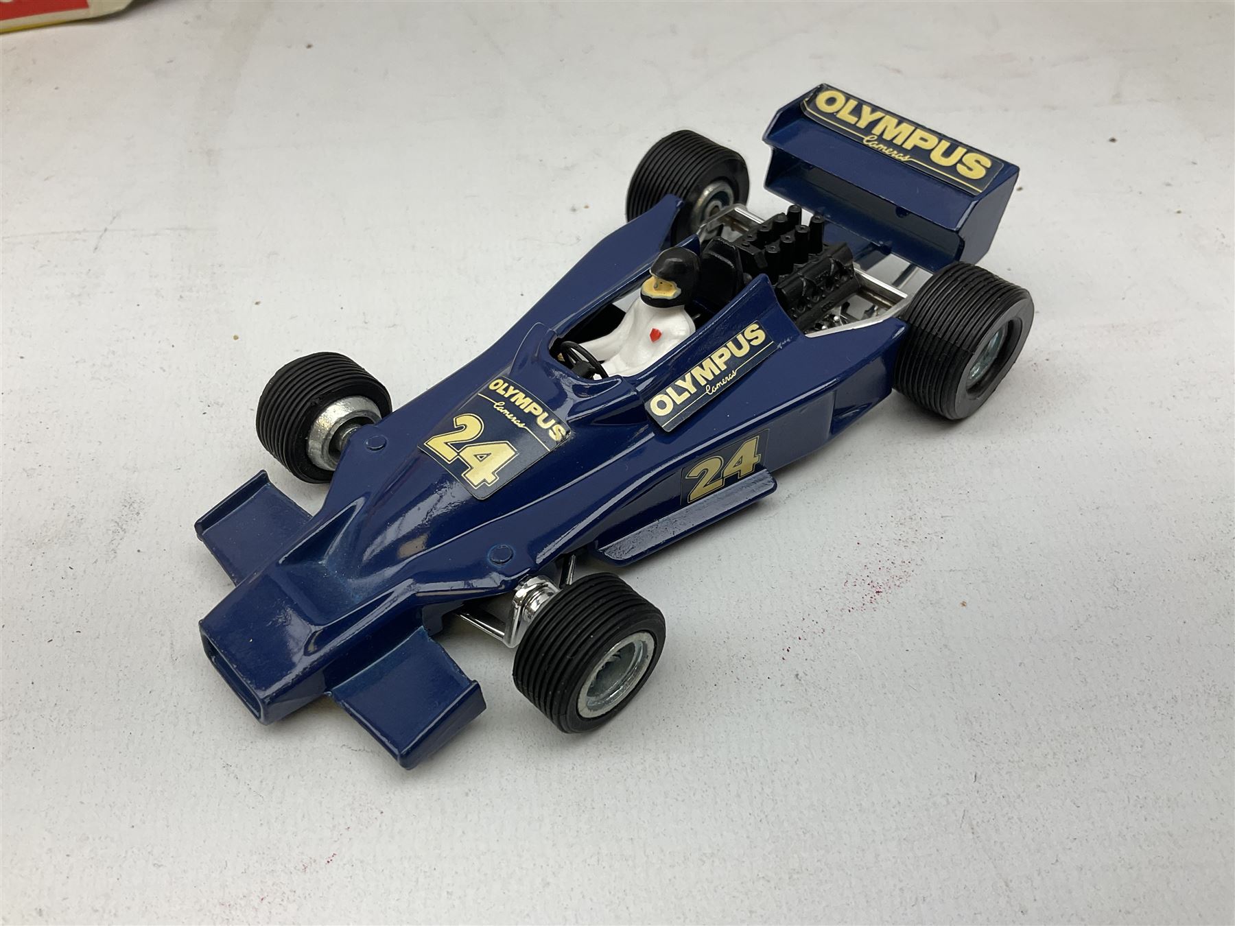 Dinky - Johnston Road Sweeper No.449; Hesketh 308E Racing Car No.222; and Happy Cab No.120; all in unpunched window boxes (3)