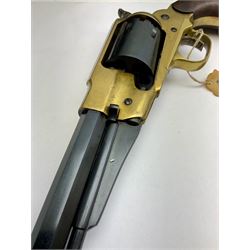 SECTION 1 FIREARMS CERTIFICATE REQUIRED - F.Lli Pietta (Itay) reproduction 1858 Remington black powder muzzleoading brass framed pistol with 16.5cm (16